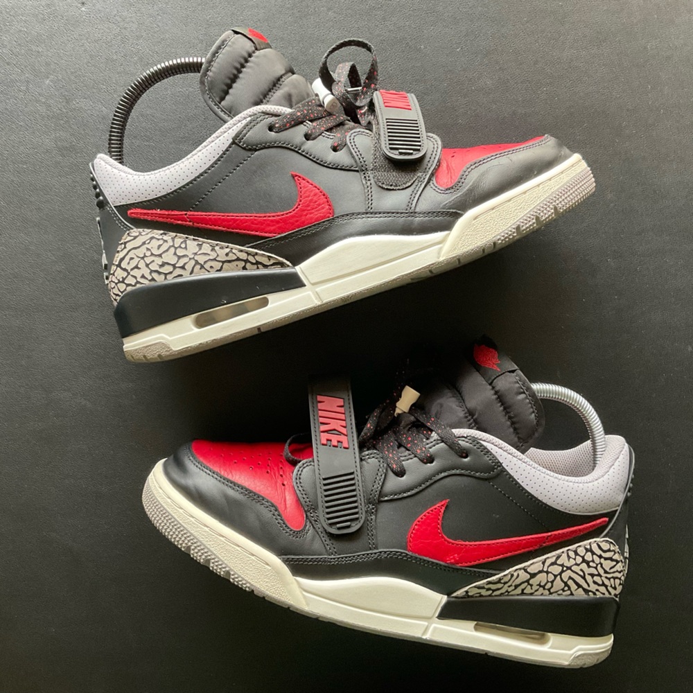 Jordan Legacy 312 Low, Size 10. Bred Cement, Pre-Loved, Stored with Care.